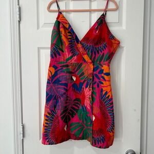 FARM Rio Vibrant Parrot Print Mini Dress
